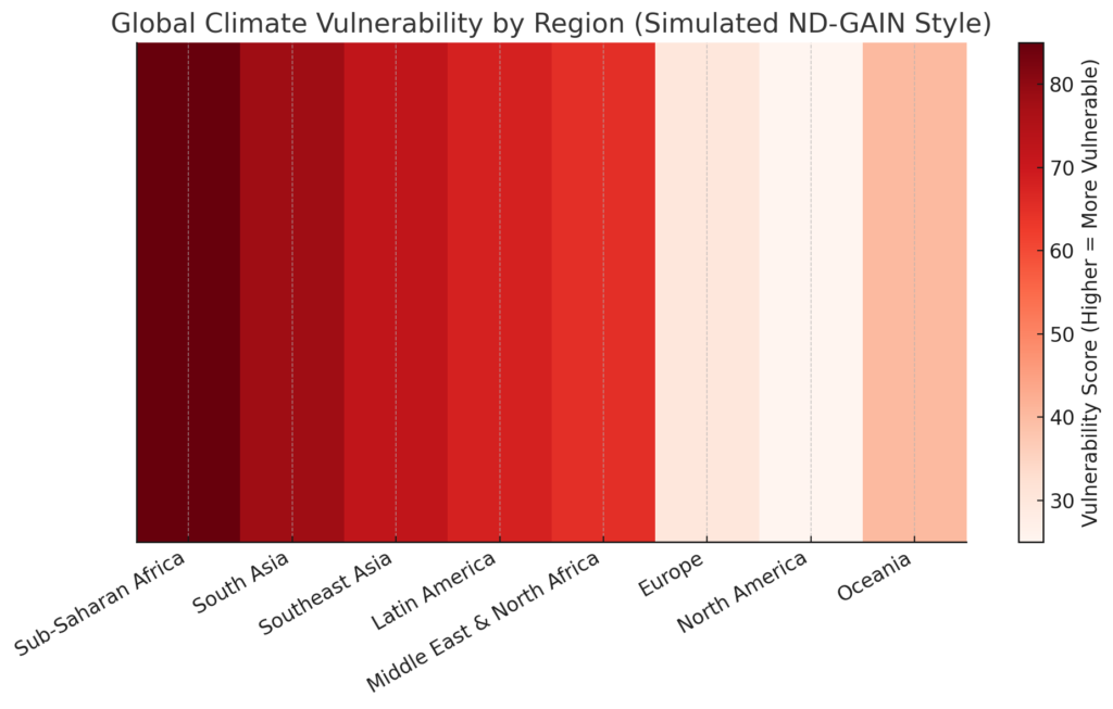 Geographic Distribution of Climate Vulnerability